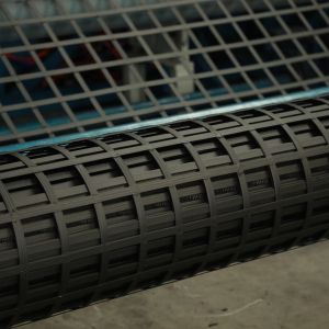 Steel Plastic Biaxial Geogrid For Highway Road Construction