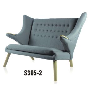 Quality modern home upholstered two seater chaise chair for sale