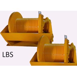 Hydraulic Brake Hoist Winch 140KN With LBS Grooving For Offshore Ship Constructi