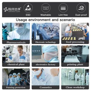 Dustproof Comfort Fit Long Sleeve Cleanroom Suit ESD Coverall for Factory