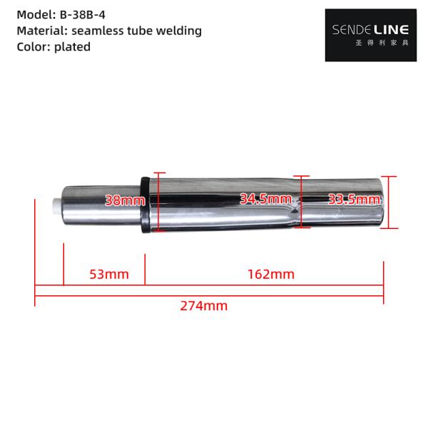 Metal Rotary Gas Spring Gas Lift Cylinder For Office Chair 38mm Tube 150kg Loading