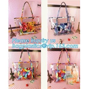 leather felt pu glitter clear pvc canvas travel makeup bag, toiletry bag pvc