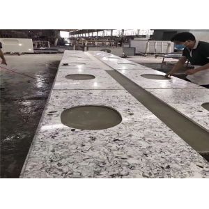 Specialized Prefab Quartz Kitchen Countertops , White Quartz Countertop Slab