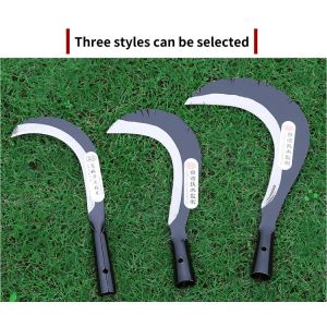 Rice Long Handle Steel Harvesting Sickle Farming Sickle Tool Quenching 9.6 Inch