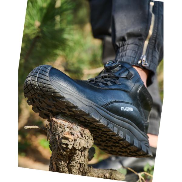 Men's Safety Shoes Kevlar Midsole Work Boots With Steel Toe And Rubber Sole