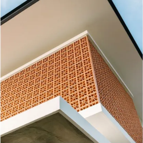 China Wall Panels Decorative Red Hollow Ceramic Bricks for the Balconies on sale