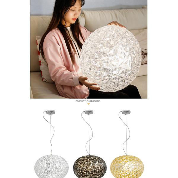 Post Modern Living room Acrylic Oval Ball Chandelier Bedroom Planet Suspension Lamp(WH-MI-385)