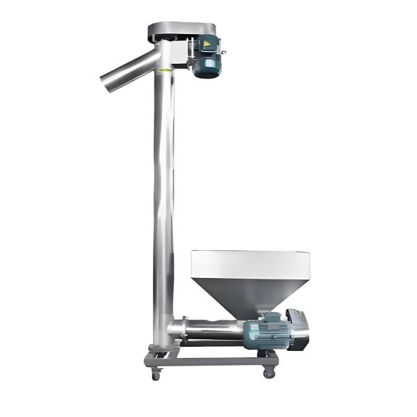 Flexible Screw Conveyor With Vibrating Hopper Oblique Auger Gravel Cement Hopper