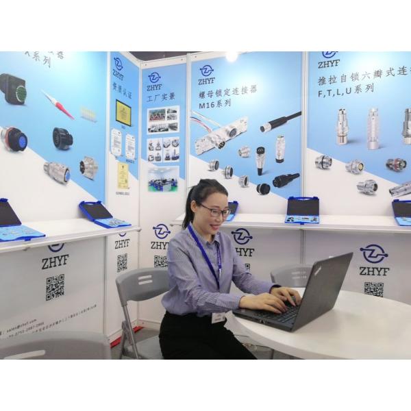 FGX Waterproof Circular Connector 2-19pin IP68 Brass Chrome Plated