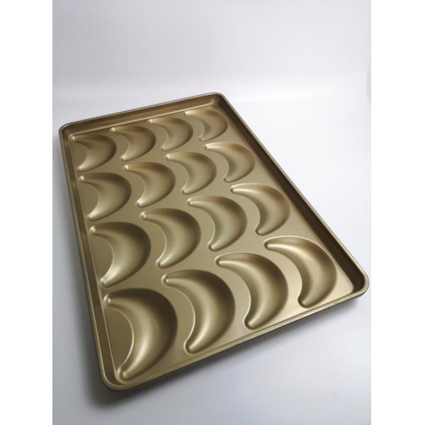 Aluminum Steel 16 Links Croissant Hot Dog Bread Mold Economical