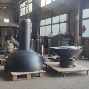 French Style Hanging Wood Burning Stoves Ceiling Suspended Fireplace