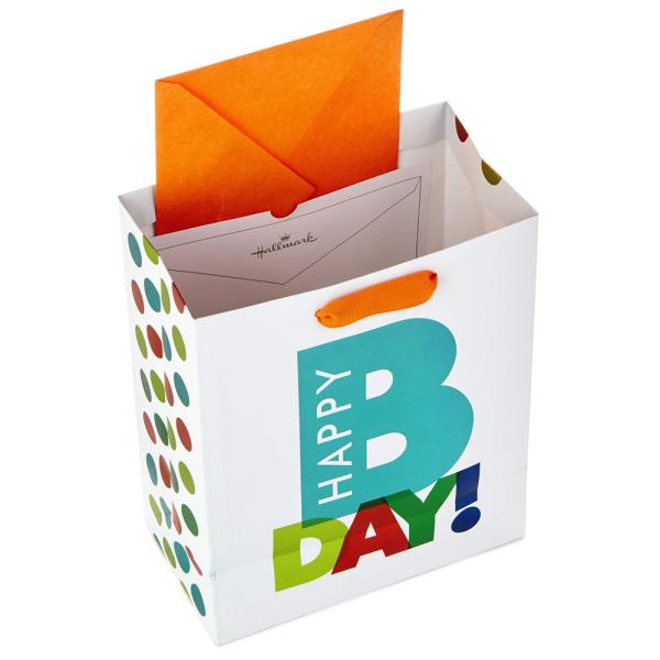 Craft Happy Birthday Gift Bag With Customized Logo For Birthday Shopping Tote Paper Bag