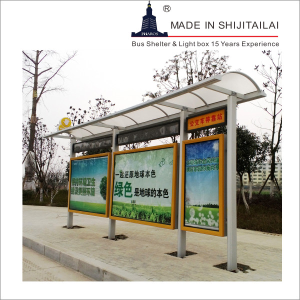 Buy Street Transit ISO9001 H280cm Aluminum Bus Shelter at wholesale prices