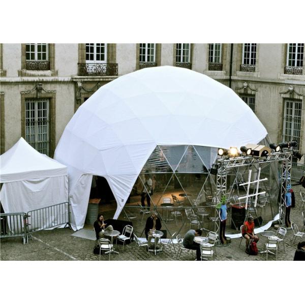 Windproof Geodesic Tent Dome With White Wall For Outdoor Activities
