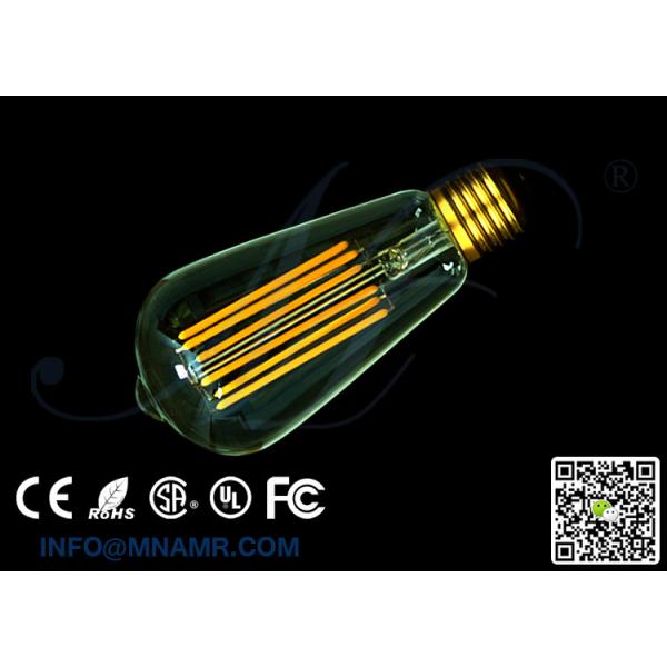 High Quality ST64 LED Edison Bulb 6W E26 E27 B22 AC110-240V 2200k 2700k 6000k CE RoHS FCC SAA UL Approved High Quality ST64 LED Edison Bulb 6W E26 E27 B22 AC110-240V 2200k 2700k 6000k CE RoHS FCC SAA UL Approved