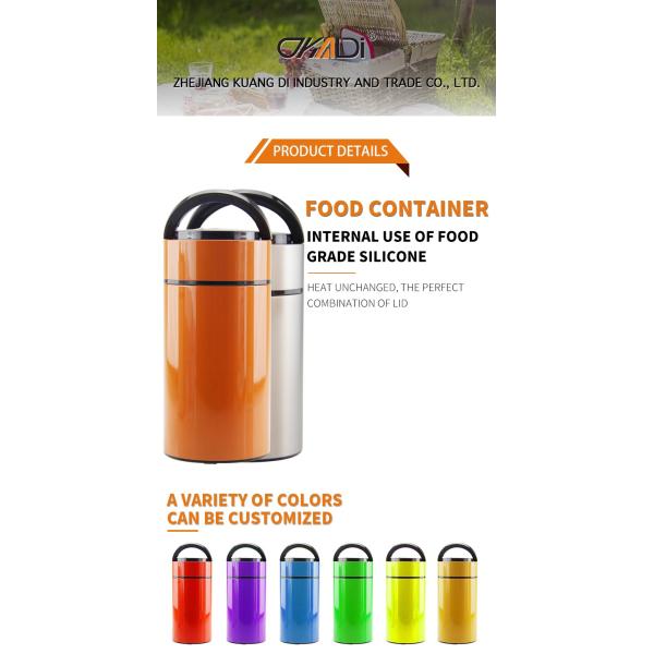 1.2L portable food flask vacuum stainless steel pot burning pot long time