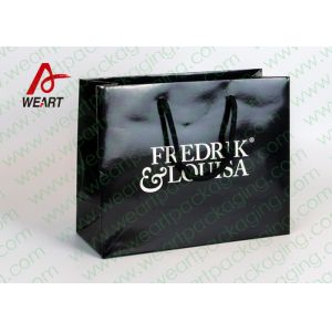 Personalized Kraft Paper Gift Bags With Ribbon Handle Embossing Surface