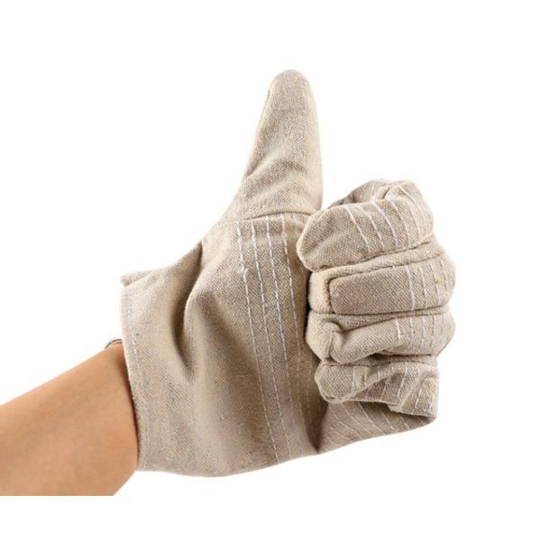 Yellow Armor Canvas 24 Thread Encryption Wear-Resistant Loose Industrial Welding Gloves