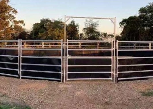 Buy Corral 6 Bar Oval Tube Horse Fence Panels Hot Dip Galvanized 1.8x2.1m at wholesale prices