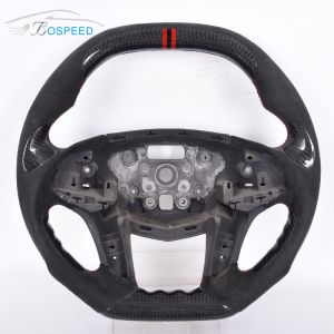 2022 Special Custom Real Cadillac Steering Wheel Alcantara Red Stripe With