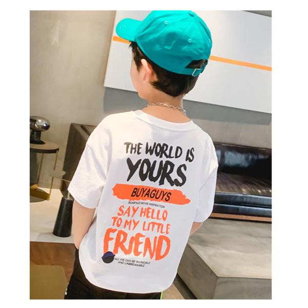 New Children's Summer T-shirt pure cotton sports breathable cool short sleeved top is suitable for boys aged 4-15