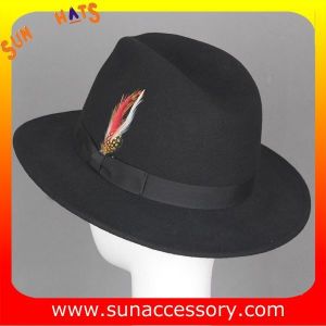 0070371 Sun Accessory customized winter wool felt fashion style fedora hats ,men
