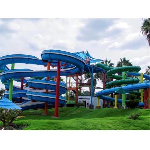 Outdoor Water Park Swimming Pool Fiberglass Water Slide