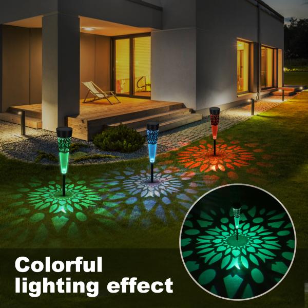 Modern Style IP65 Waterproof Pathway Garden Lights Solar Powered Decorative