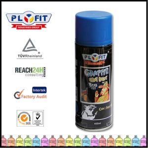 China Fast Dry Wall Graffiti Spray Paint , Red / Blue / Yellow Matte Spray Paint Good Atomization on sale