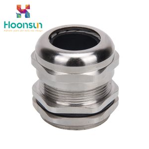 Metallic IP65 Watertight Cable Gland / Electrical Cable Gland With Through Type