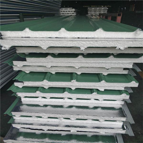 Buy green styrofoam block silver paper roof panel 840-30-0.426mm for construction at wholesale prices