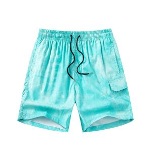 Men's thin breathable sports shorts printed casual beach pants