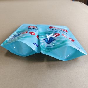 Leak-Proof Stand Up Bags For Laundry Pods Packaging Custom Thickness With Child