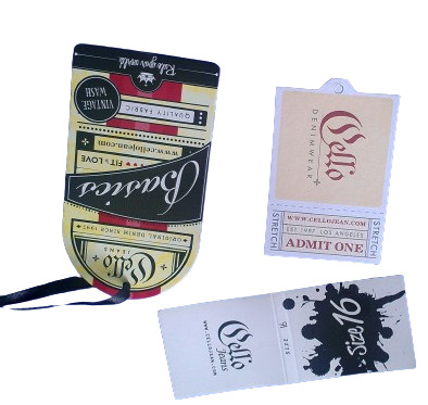 Colorful Hang Tag Custom With String Shape Multiple Colors For Craft Projects