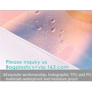 HOLOGRAPHIC MAKEUP BAG, PU TPU MATERIAL MAKEUP travel wash bag waterproof makeup