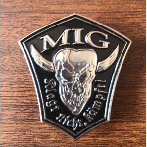 metal logo badge