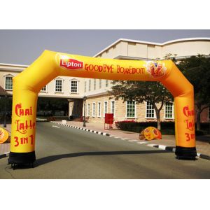 Quality Large Yellow Inflatable Arches , Inflatable Archways 9m Span By 4m High for sale