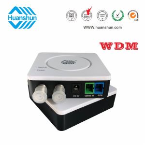 Huanshun X/G/EPON Wdm Double Output FTTH Optical Receiver 2X78dBm two ways