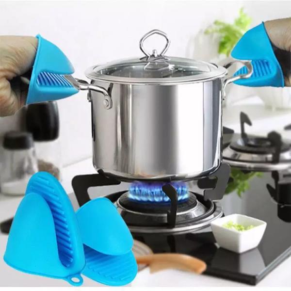 Food Grade Silicone Oven Mitt Heat Resistant Mini Pot Holder for Baking Cooking Accessories