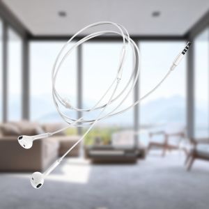 ABS TPE Dynamic Super Bass White 1.2m E02 Wired Earphone