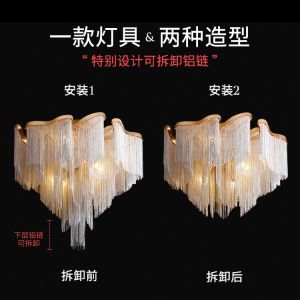 Traditionally chandelier Living room Bedroom modern Ceiling Light Fixture tassel