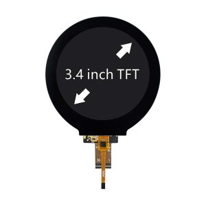 3.4 inch Round TFT LCD Display With Capacitive Touchscreen MIPI DSI