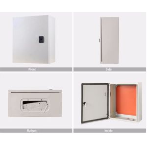 Grey Stainless Steel Electrical Cabinets / Steel Electrical Box Smooth Surface