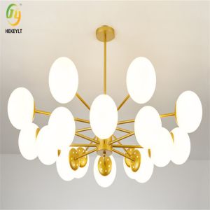 Hot Sale Modern E26 Bulb Base Iron Glass Black Gold Pendant Light