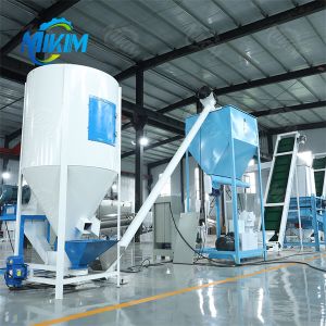 The duck feed pellet production line features intelligent technology and simple
