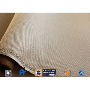 Brown 31oz Silica Fabric 800℃ Working Temperature 0.05" Thick Fireproof Curtain