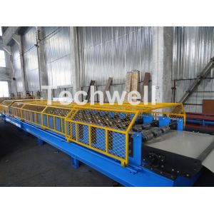 Customized Trapezoidal Profile Roof Roll Forming Machine With Hydraulic Post