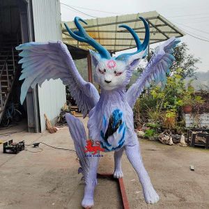 Weather Resistance Amusement Park Animatronics Chinese Ancient Animals Baize
