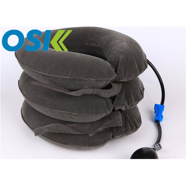 Buy Adjustable Cervical Support Brace Sofe Inflatable Flannel / Rubber Material at wholesale prices