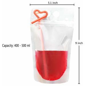 Restaurant Party Liquid Packaging Pouch 160z 32oz With Handle